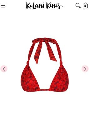 Kulani Kinis Sassy Sangria Halter Triangle Bikini Top